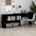 Vidaxl bureau dangle noir 200x50x76 cm aggloméré Vidaxl bureau dangle noir 200x50x76 cm aggloméré
