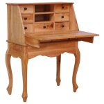 Vidaxl bureau secrtaire 78x42x103 cm bois dacajou massif 283842