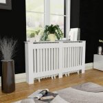 Vidaxl cache - radiateur 152 cm mdf blanc 242190