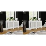 Vidaxl cache - radiateurs 2 pcs blanc mdf 152 cm