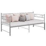 Vidaxl cadre de canap� - lit extensible gris m�tal 90x200 cm gris m�tal
