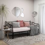 Vidaxl cadre de canap - lit extensible noir mtal 90x200 cm mtal enduit de poudre