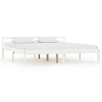 Vidaxl cadre de lit blanc bois de pin massif 160 x 200 cm Vidaxl cadre de lit blanc bois de pin massif 160 x 200 cm