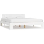 Vidaxl cadre de lit blanc bois de pin massif 160 x 200 cm