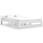 Vidaxl cadre de lit blanc bois de pin massif 160x200 cm Vidaxl cadre de lit blanc bois de pin massif 160x200 cm