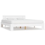 Vidaxl cadre de lit blanc bois de pin massif 180 x 200 cm