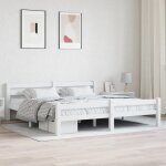 Vidaxl cadre de lit blanc bois de pin massif 180x200 cm