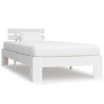 Vidaxl cadre de lit blanc bois de pin massif 90 x 200 cm
