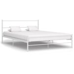 Vidaxl cadre de lit blanc mtal 120 x 200 cm