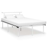 Vidaxl cadre de lit blanc mtal 120x200 cm
