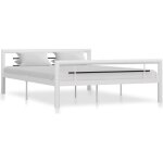 Vidaxl cadre de lit blanc et noir métal 120 x 200 cm Vidaxl cadre de lit blanc et noir métal 120 x 200 cm