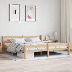 Vidaxl cadre de lit bois de pin massif 180x200 cm