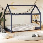 Vidaxl cadre de lit denfant lit cabane denfant structure de lit pour enfants chambre denfant maison int�rieur ...
