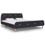 Vidaxl cadre de lit gris fonc tissu 160 x 200 cm