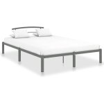 Vidaxl cadre de lit gris métal 120 x 200 cm Vidaxl cadre de lit gris métal 120 x 200 cm