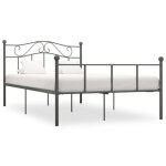 Vidaxl cadre de lit gris mtal 120 x 200 cm