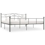 Vidaxl cadre de lit gris mtal 180 x 200 cm