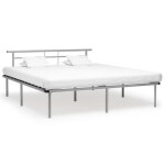 Vidaxl cadre de lit gris métal 200x200 cm Vidaxl cadre de lit gris métal 200x200 cm