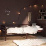 Vidaxl cadre de lit marron foncé bois de pin massif 90x200 cm Vidaxl cadre de lit marron foncé bois de pin massif 90x200 cm