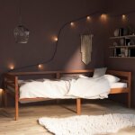 Vidaxl cadre de lit marron miel bois de pin massif 90x200 cm Vidaxl cadre de lit marron miel bois de pin massif 90x200 cm