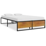 Vidaxl cadre de lit noir mtal 120x200 cm 324815