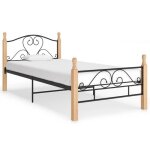 Vidaxl cadre de lit noir métal 90x200 cm Vidaxl cadre de lit noir métal 90x200 cm
