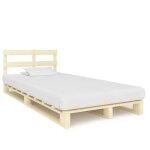 Vidaxl cadre de lit de palette bois de pin massif 120 x 200 cm