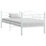 Vidaxl cadre de lit de repos blanc métal 90 x 200 cm Vidaxl cadre de lit de repos blanc métal 90 x 200 cm