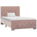 Vidaxl cadre de lit rose velours 90x200 cm Vidaxl cadre de lit rose velours 90x200 cm
