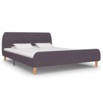 Vidaxl cadre de lit taupe tissu 160 x 200 cm