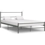 Vidaxl cadre de lit gris m�tal 160 x 200 cm
