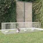 Vidaxl cage à lapin 4 panneaux 217x79x54 cm fer galvanisé clapier enclos parc 171570 Vidaxl cage à lapin 4 panneaux 217x79x54 cm fer galvanisé clapier enclos parc 171570