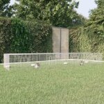 Vidaxl cage à lapin 4 panneaux 433x109x54 cm fer galvanisé clapier enclos parc 171565 Vidaxl cage à lapin 4 panneaux 433x109x54 cm fer galvanisé clapier enclos parc 171565