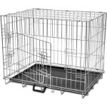Vidaxl cage mtallique et pliable pour chiens m