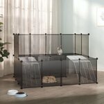 Vidaxl cage pour petits animaux noir 143x107x93 cm pp et acier 340569 Vidaxl cage pour petits animaux noir 143x107x93 cm pp et acier 340569