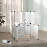 Vidaxl cage pour petits animaux transparent 142x74x93 cm pp et acier 340574