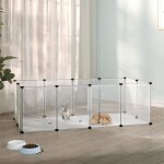 Vidaxl cage pour petits animaux transparent 144x74x465 cm pp et acier 340572