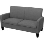 Vidaxl canapé à 2 places 135x65x76 cm gris foncé 244709 Vidaxl canapé à 2 places 135x65x76 cm gris foncé 244709
