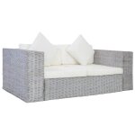 Vidaxl canap� � 2 places avec coussins sofa causeuse meuble de salon maison salle de s�jour int�rieur ...