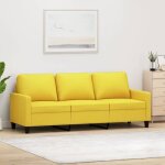 Vidaxl canap� � 3 places sofa de salon avec accoudoirs et oreillers de dossier meuble de salle de s�jour ...