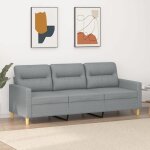 Vidaxl canap� � 3 places sofa de salon avec accoudoirs et oreillers de dossier meuble de salle de s�jour ...