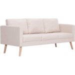 Vidaxl canap� � 3 places banquette sofa causeuse de salon meuble de salon mobilier de salon maison salle ...