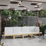 Vidaxl canap de jardin  4 places avec coussin bois dacacia massif