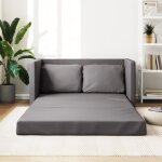 Vidaxl canapé - lit 2 en 1 gris 112x174x55 cm similicuir 353975 Vidaxl canapé - lit 2 en 1 gris 112x174x55 cm similicuir 353975