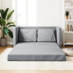 Vidaxl canapé - lit 2 en 1 gris clair 112x174x55 cm tissu 353964 Vidaxl canapé - lit 2 en 1 gris clair 112x174x55 cm tissu 353964