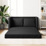 Vidaxl canapé - lit 2 en 1 noir 112x174x55 cm similicuir 353973 Vidaxl canapé - lit 2 en 1 noir 112x174x55 cm similicuir 353973