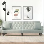 Vidaxl canap - lit avec accoudoirs gris clair velours 351944