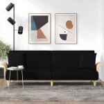 Vidaxl canap - lit avec accoudoirs noir tissu 351845
