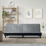 Vidaxl canap� - lit � gris clair tissu 351913