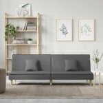 Vidaxl canap - lit gris fonc tissu 351901